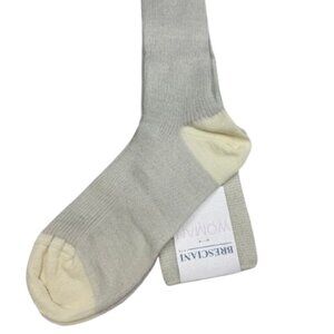 Bresciani 1970 Woman Italian Thigh High White Ivory Glittery Socks New W/Tags